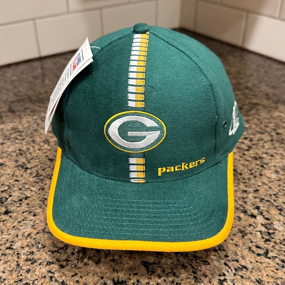 Vtg 90s Green Bay Packers Logo Athletic Pro Line Hat Strap back Deadstock New